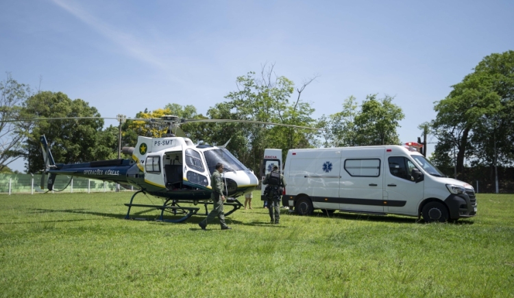 Paciente com quadro de infarto é transferido de Jauru para Cuiabá em operação aeromédica do CIOPAER